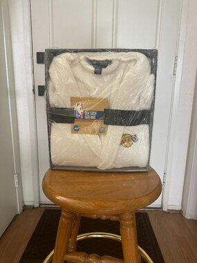 Los Angeles Lakers NBA Northwest Silk Touch White Bath Robe L/XL New